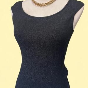 Betsey Johnson New York Vintage Black Sparkle Top